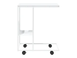 Mesa De Apoio|vidaxl Mesa de apoio c/ rodas 55x36x63,5cm derivados de madeira Branco