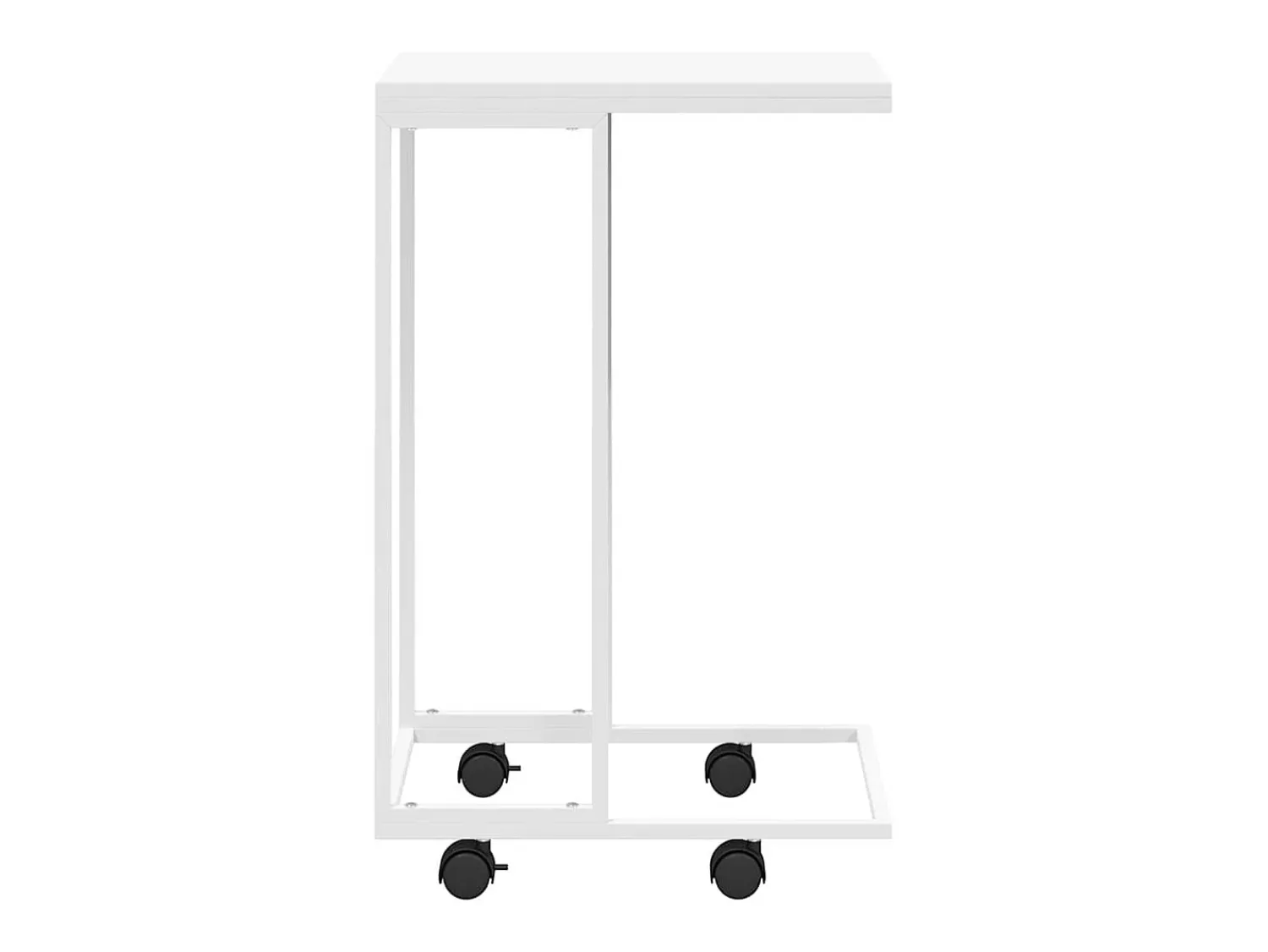 Mesa De Apoio*vidaxl Mesa de apoio c/ rodas 40x30x63,5cm derivados de madeira branca Branco