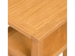 Mesa De Apoio|vidaxl Mesa de apoio c/ suporte revistas 27x35x55 cm carvalho maciço Natural claro