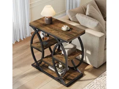 Tribesigns Mesa de apoio com 4 andares, mesa de cabeceira estreita de 60 cm com armazenamento para sala, quarto de dormir, entrada^ Mesa De Apoio