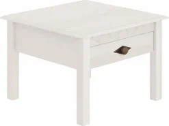 Mesa De Centro*Loft24 Mesa de apoio com 1 gaveta em MDF lavanda Branco