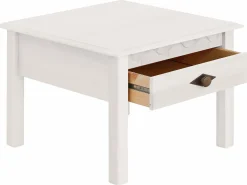 Mesa De Centro*Loft24 Mesa de apoio com 1 gaveta em MDF lavanda Branco