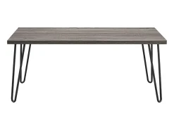 Mesa De Centro|Dorel Home Mesa de apoio com 2 gavetas em MDF branco Cinzento