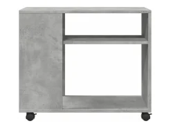 Mesa De Apoio|vidaxl Mesa de apoio com rodas derivados de madeira cimento Cinzento