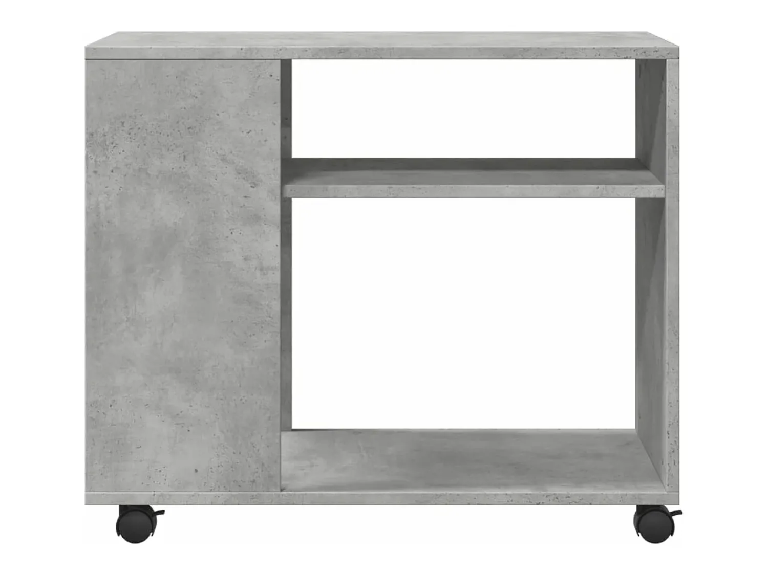 Mesa De Apoio|vidaxl Mesa de apoio com rodas derivados de madeira cimento Cinzento