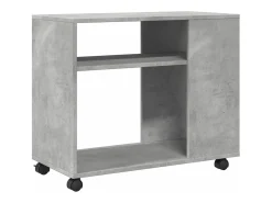 Mesa De Apoio|vidaxl Mesa de apoio com rodas derivados de madeira cimento Cinzento