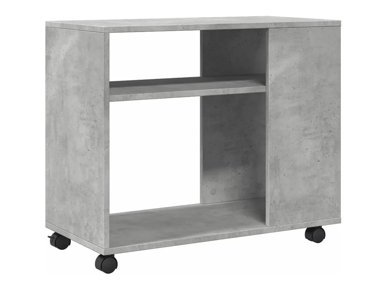 Mesa De Apoio|vidaxl Mesa de apoio com rodas derivados de madeira cimento Cinzento