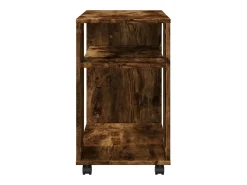 Mesa De Apoio|vidaxl Mesa de apoio com rodas derivados de madeira carvalho fumado Natural claro