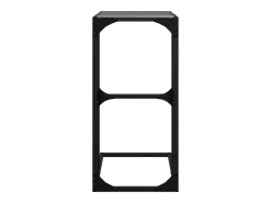 Mesa De Apoio*vidaxl Mesa de apoio com vidro 40x30x61,5 cm aço Preto