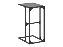 Outlet Mesa de apoio com vidro 40x30x61,5 cm aço PT263706 Preto