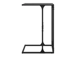 Outlet Mesa de apoio com vidro 40x30x61,5 cm aço PT263706 Preto