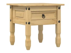 Outlet Mesa de apoio Corona 50x50x50 cm madeira de pinho maciça PT498756 Castanho