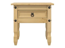 Outlet Mesa de apoio Corona 50x50x50 cm madeira de pinho maciça PT498756 Castanho