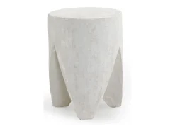Mesa De Apoio| Mesa de apoio de cimento de poliresina Branco