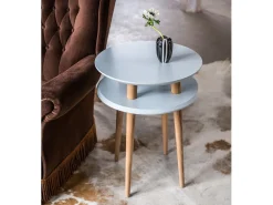 Discount Mesa de apoio de dois níveis dimensões 45 cm x altura 61 cm Ufo Branco