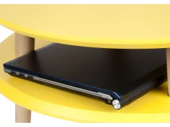 Discount Mesa de apoio de dois níveis dimensões 45 cm x altura 61 cm Ufo Branco