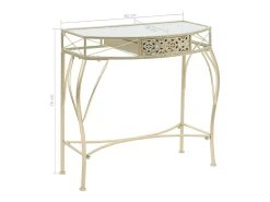 Mesa De Apoio|vidaxl Mesa de apoio de estilo francês metal 82x39x76 cm Dourado