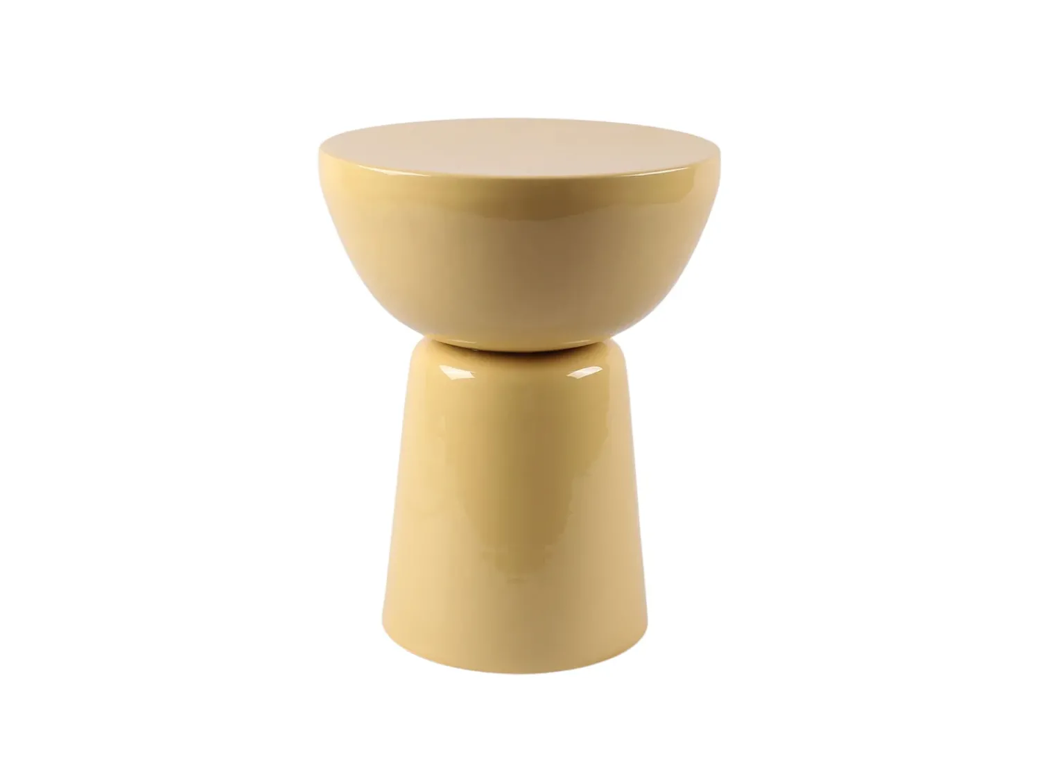 Mesa De Apoio*Vente-unique Mesa de apoio de metal - brilhante - MENIRO Amarelo claro