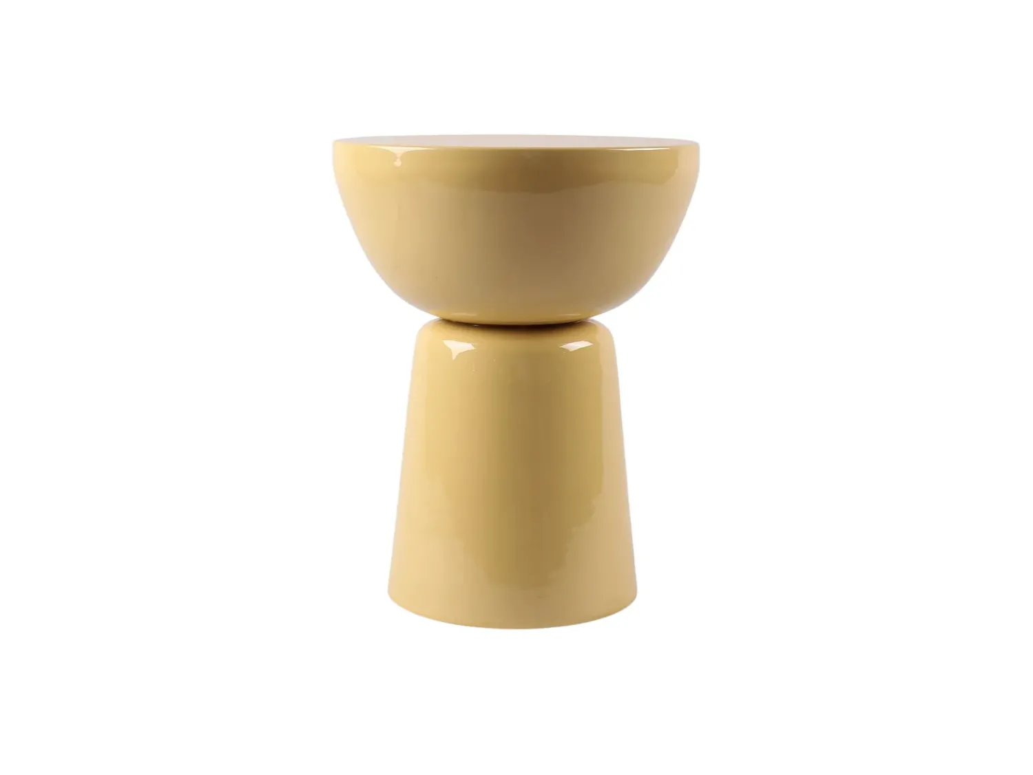 Mesa De Apoio*Vente-unique Mesa de apoio de metal - brilhante - MENIRO Amarelo claro