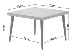 Loft24 Mesa de apoio em aglomerado laminado branco Cinzento