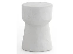 Mesa De Apoio* Mesa de apoio em cimento poliresina cor de areia Branco