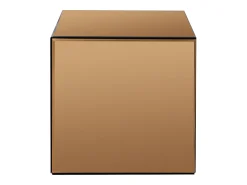 New Vente-unique Mesa de apoio em espelho fumê e MDF - Marrom - CUBIX Castanho