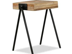 Mesa De Apoio|vidaxl Mesa de apoio em madeira de teca recuperada maciça Multicor