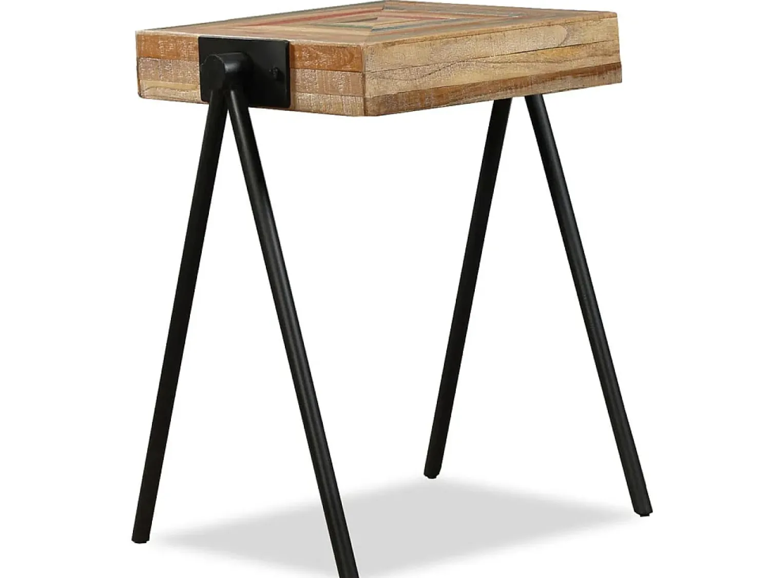 Mesa De Apoio|vidaxl Mesa de apoio em madeira de teca recuperada maciça Multicor