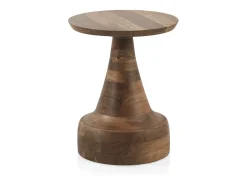 Mesa de apoio em madeira de acácia natural^ Mesa De Apoio