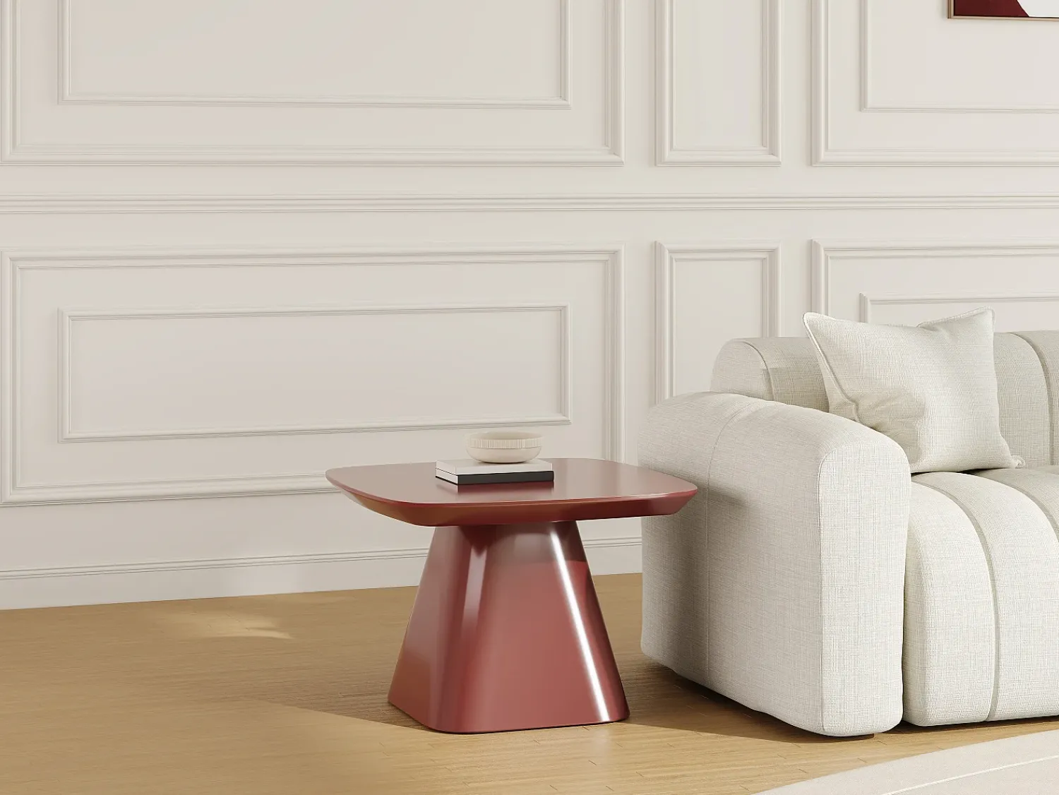 Mesa De Apoio|Vente-unique Mesa de apoio em MDF - lacado - NATAZA Bordeaux