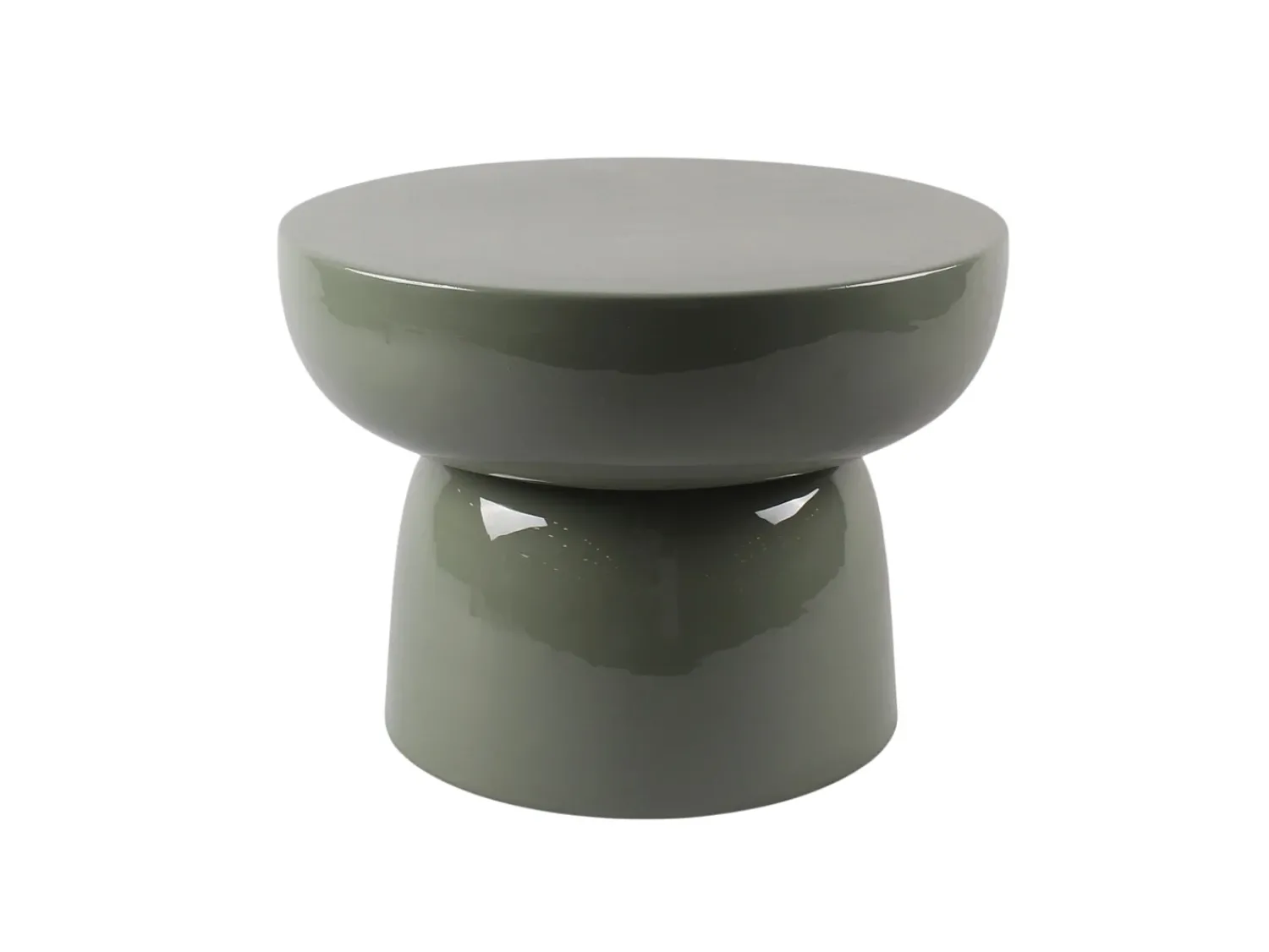 Mesa De Apoio|Vente-unique Mesa de apoio em metal - Verde militar brilhante - LIRENA Caqui