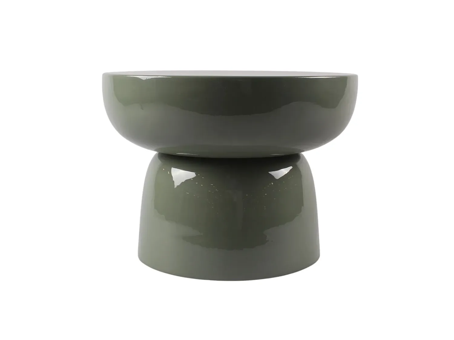 Mesa De Apoio|Vente-unique Mesa de apoio em metal - Verde militar brilhante - LIRENA Caqui