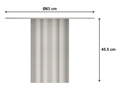 Vente-unique Mesa de apoio em metal cor branco cinza C63 x L63 x A45,5 cm - WODOLI^ Mesa De Apoio