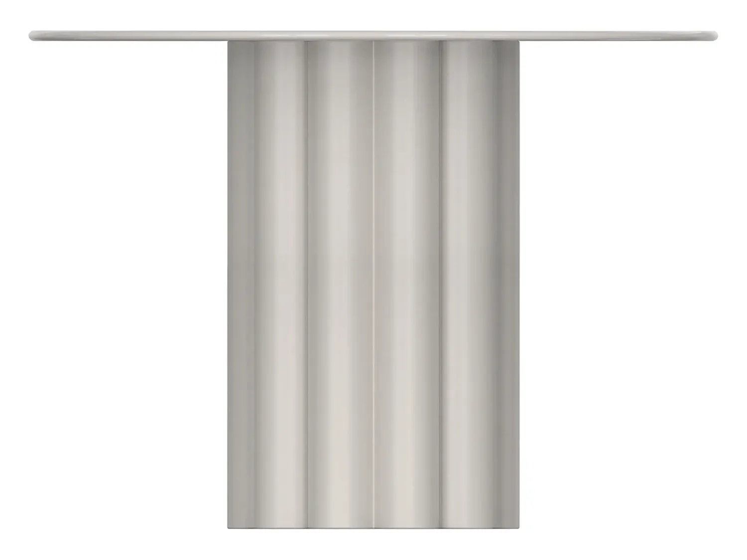 Vente-unique Mesa de apoio em metal cor branco cinza C63 x L63 x A45,5 cm - WODOLI^ Mesa De Apoio