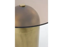 Mesa De Apoio* Mesa de apoio em metal e vidro Dourado