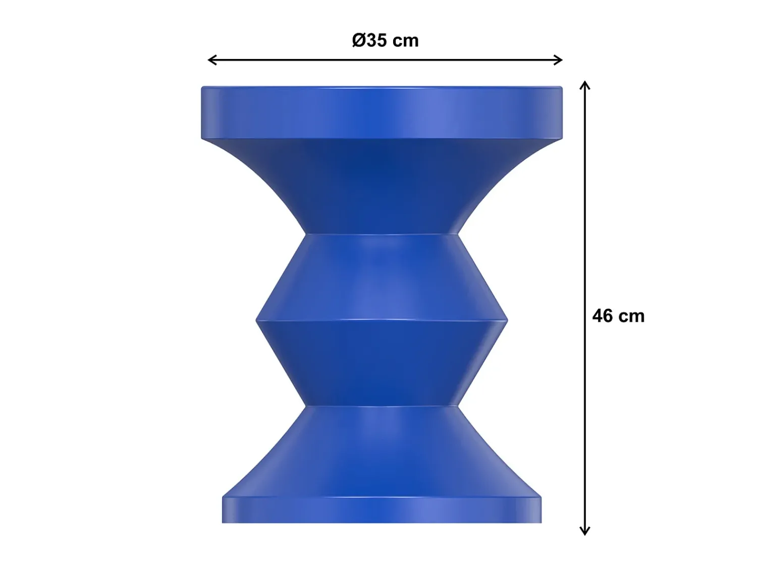 Mesa De Apoio*Vente-unique Mesa de apoio em metal estilo design cor - ZOLIMI Azul