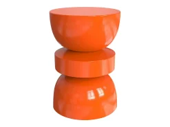 Sale Vente-unique Mesa de apoio em metal estilo design cor laranja - TUVAMI Cor de laranja