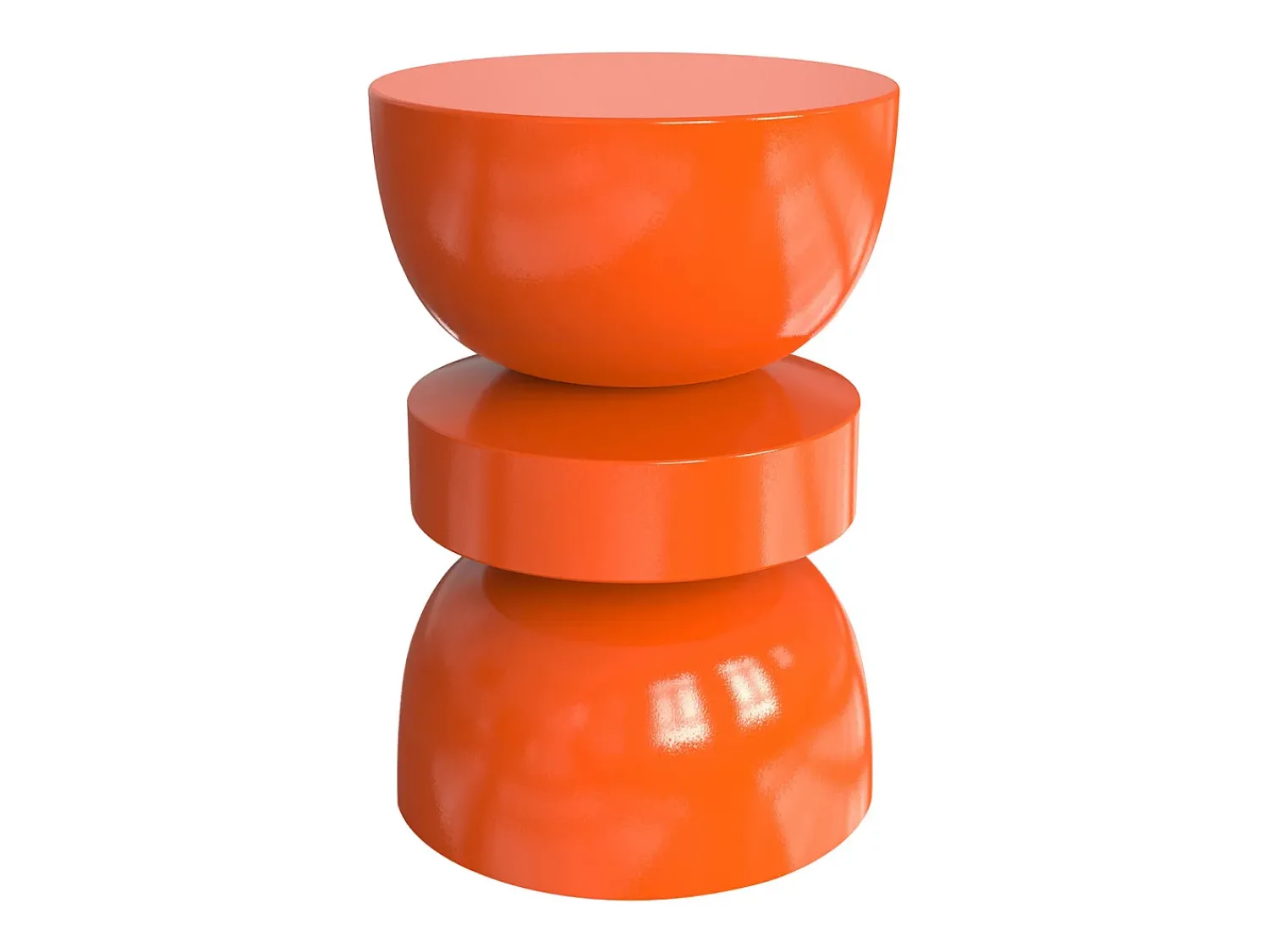 Sale Vente-unique Mesa de apoio em metal estilo design cor laranja - TUVAMI Cor de laranja