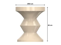 Mesa De Apoio*Vente-unique Mesa de apoio em metal estilo design cor - ZOLIMI Bege