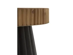 Mesa De Apoio* Mesa de apoio em metal e madeira natural Preto