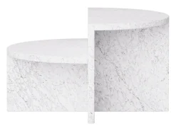 Mesa De Apoio* Mesa de apoio em mármore – – Swan Low Branco