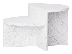 Mesa De Apoio* Mesa de apoio em mármore – – Swan Low Branco