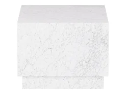 Mesa De Apoio| Mesa de apoio em mármore – – Heron Wide Branco