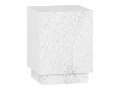 Mesa De Apoio| Mesa de apoio em mármore – – Heron Low Branco
