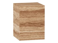 Mesa de apoio em travertino – nogueira – Dove Low^ Mesa De Apoio