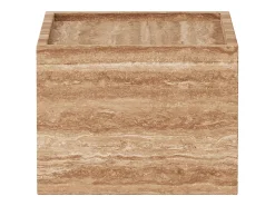 Hot Mesa de apoio em travertino – nogueira – Crow Wide Castanho