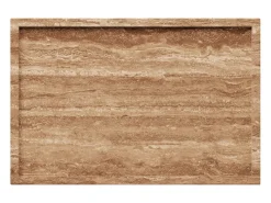 Hot Mesa de apoio em travertino – nogueira – Crow Wide Castanho