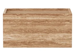 Hot Mesa de apoio em travertino – nogueira – Crow Wide Castanho