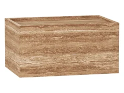 Hot Mesa de apoio em travertino – nogueira – Crow Wide Castanho