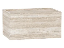 Mesa De Apoio* Mesa de apoio em travertino – – Crow Wide Bege